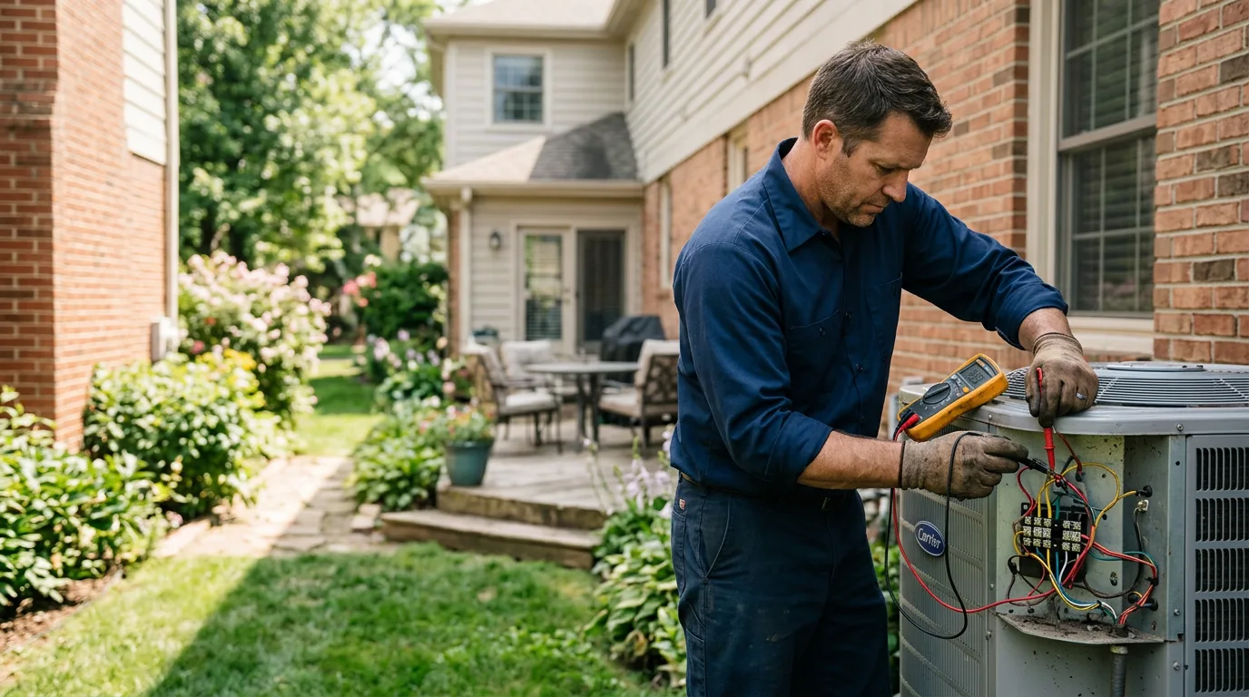 HVAC technician working near Lucasville, OH